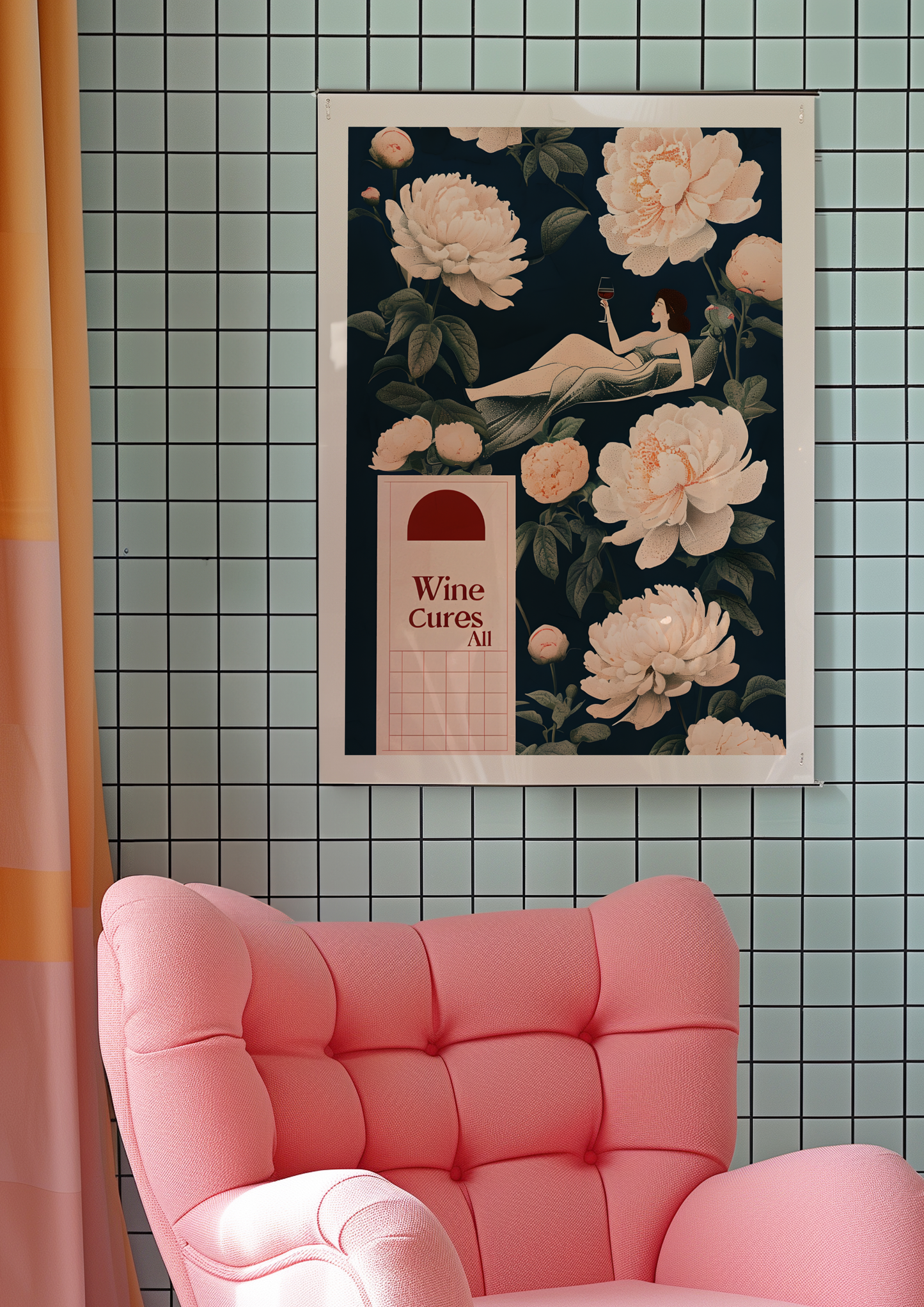 Wine and a Bed of Flowers