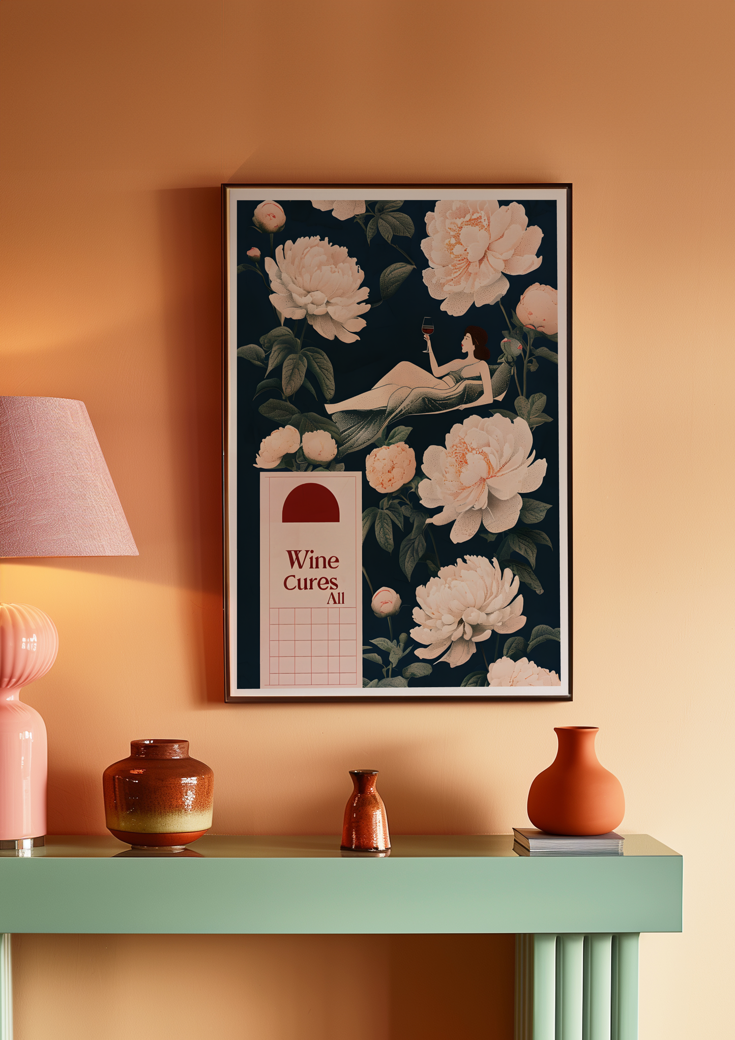 Wine and a Bed of Flowers