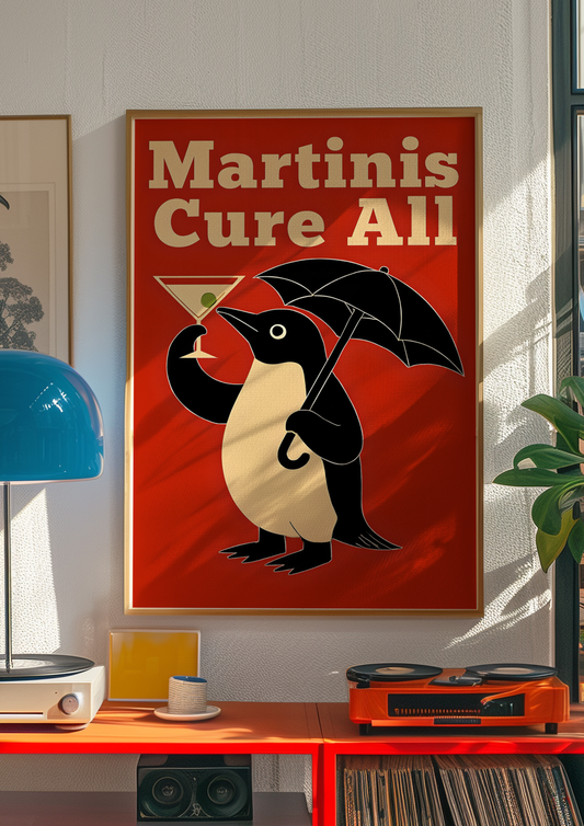 Penguin and a Martini