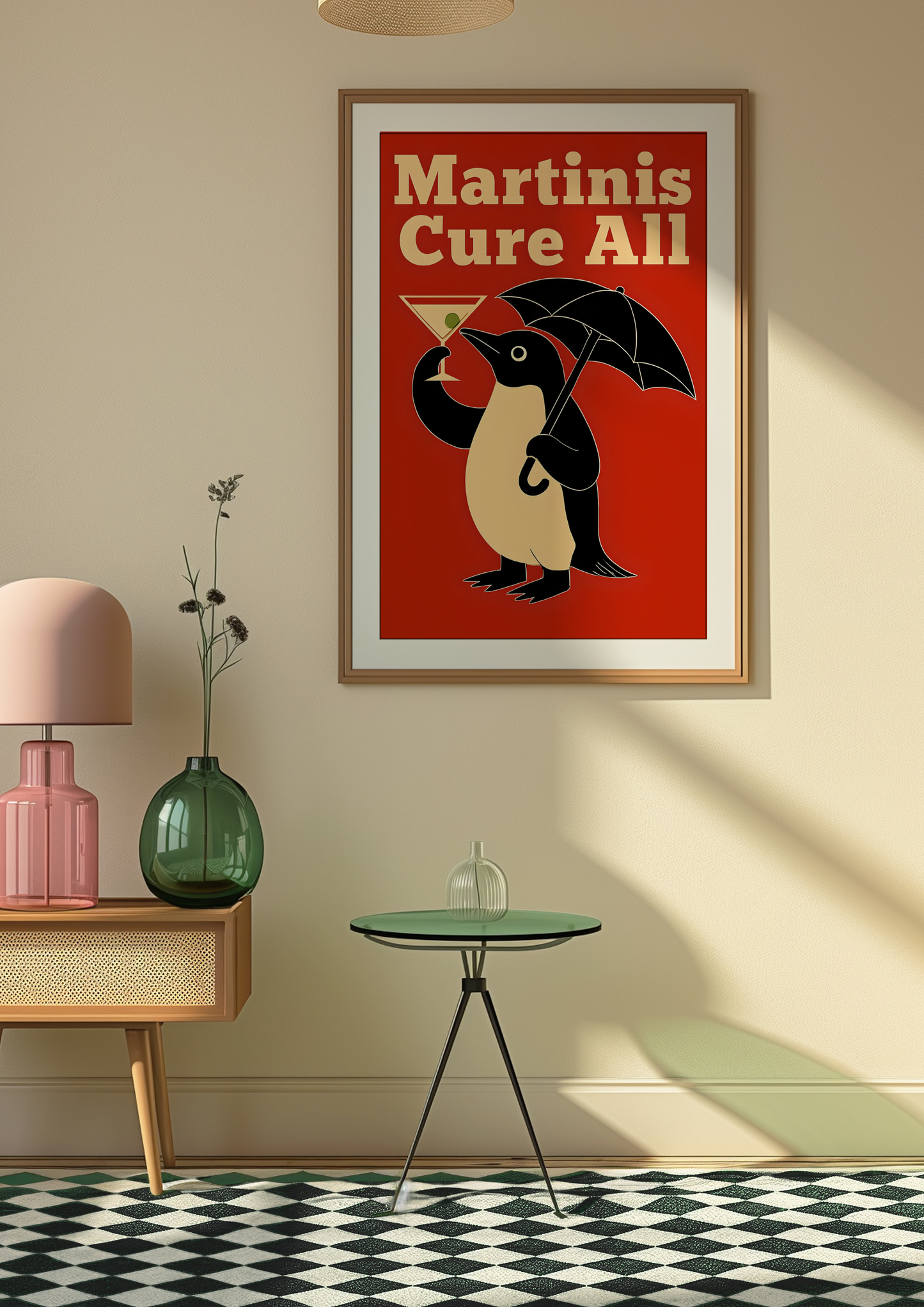 Penguin and a Martini