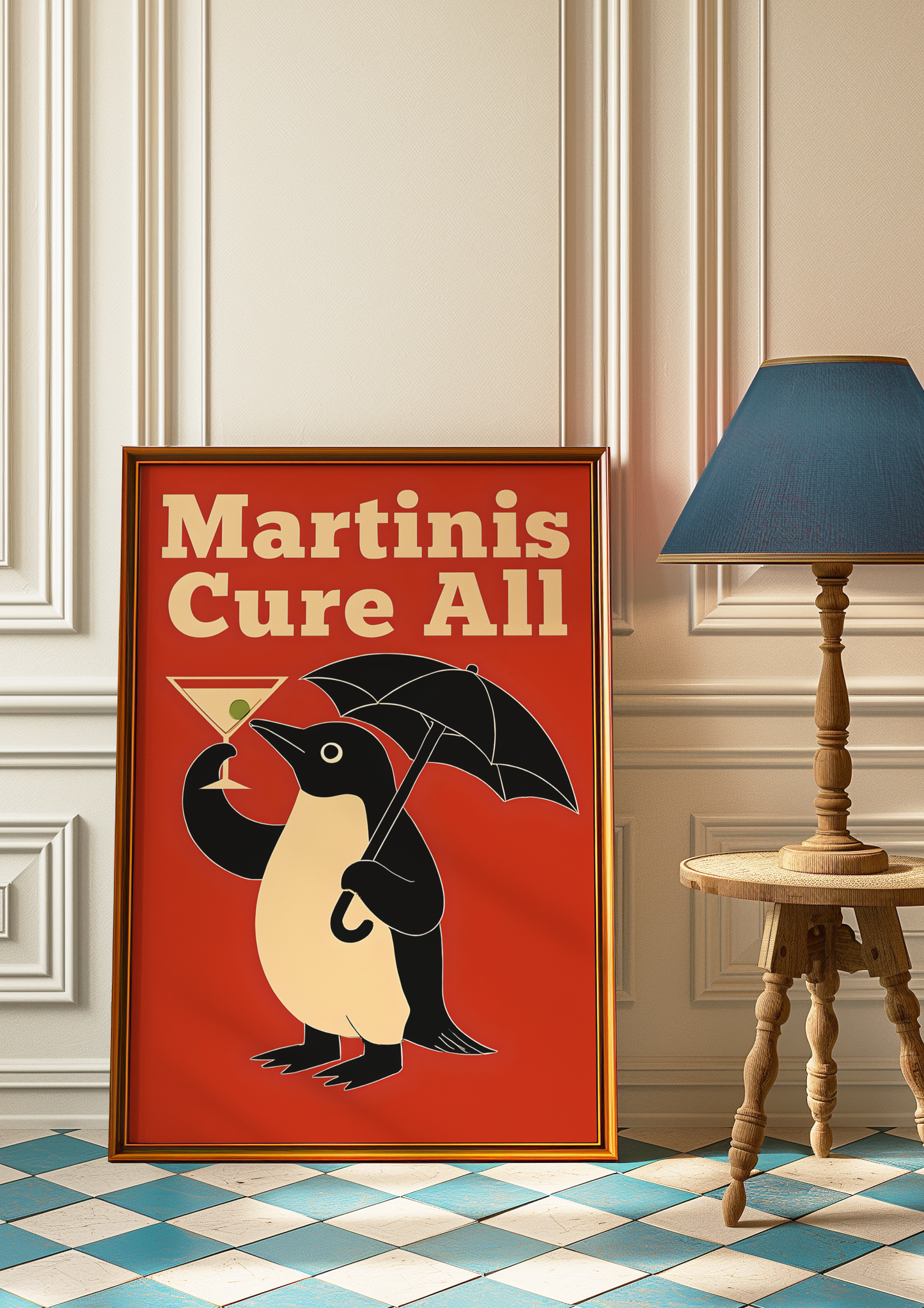Penguin and a Martini