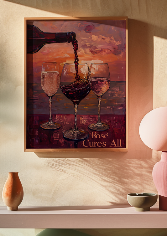 Rosé and a Sunset