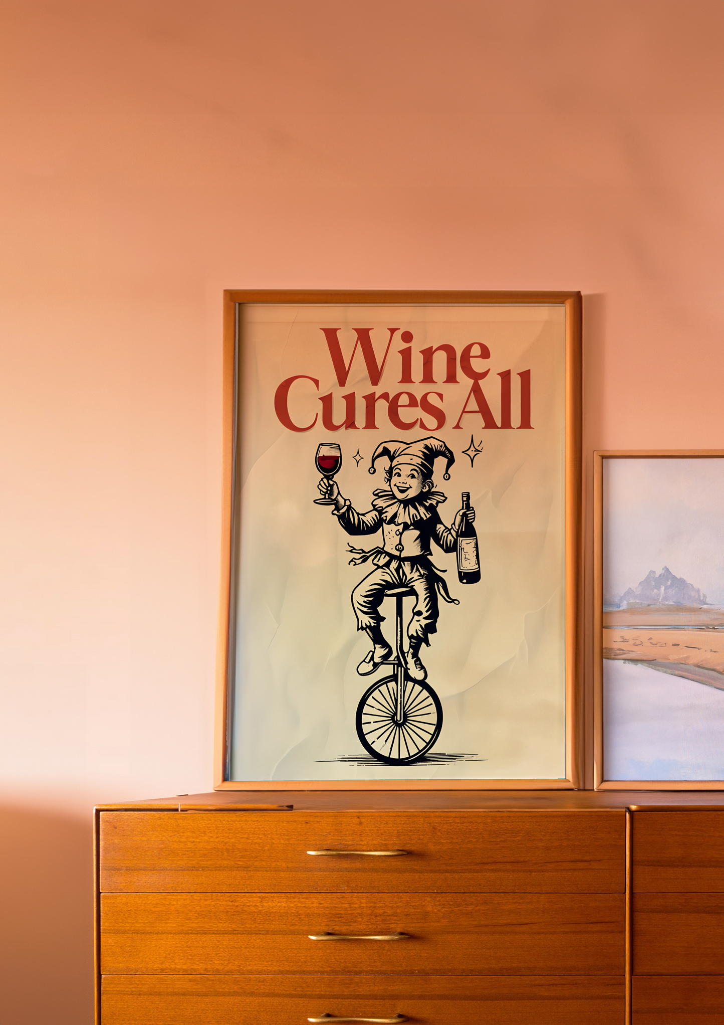 A Jester and a Bottle of Wine