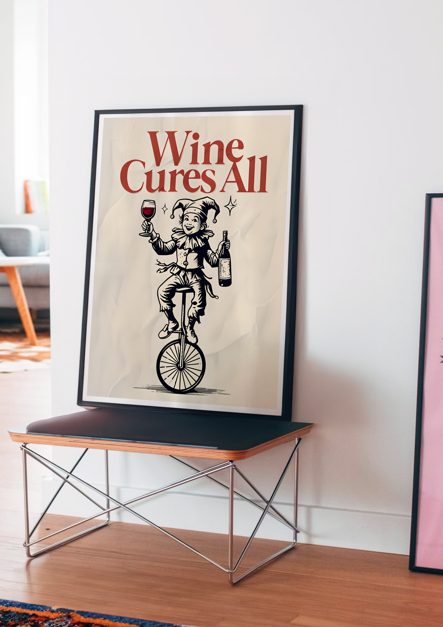 A Jester and a Bottle of Wine